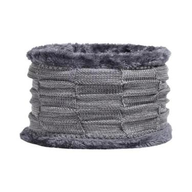Imagem de Gorro De Inverno Unissex Tricotado Com Cachecol E Máscara - Boné Gorra