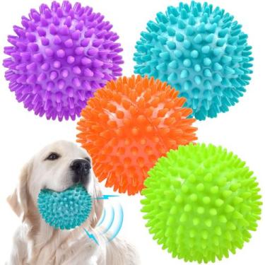 Imagem de Brinquedo para cães Ousiya Squeaky Ball 4,5 para cães médios e grandes