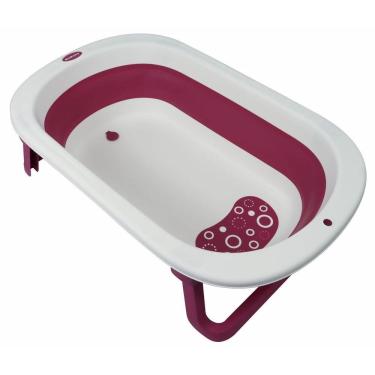 Imagem de Banheira Dobravel infantil Com Anti-Derrapante Rosa