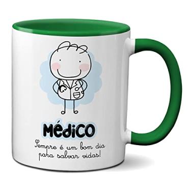 Imagem de Caneca Médico Salvar Vidas É Sempre Um Bom Dia Presente Fofo (Verde)