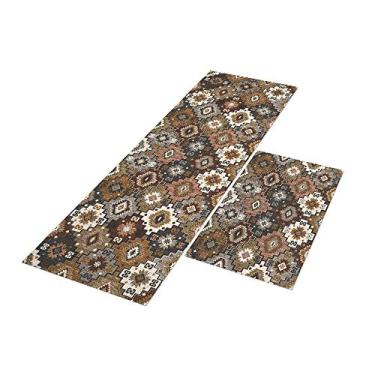 Imagem de Tapete Passadeira de Cozinha Steel 120x40 + Capacho 60x40