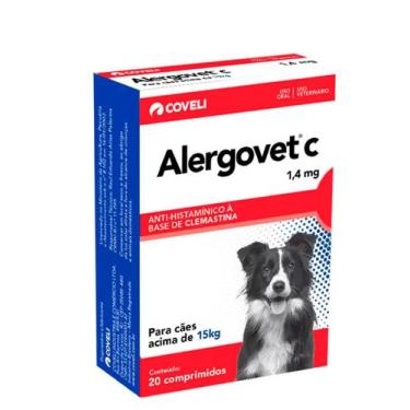 Imagem de Alergovet C 1,4Mg 20 Comp Para Cachorro Acima De 15Kg Coveli