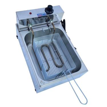 Imagem de Fritadeira Elétrica com Óleo 5 Litros 1 Cuba Industrial Inox 