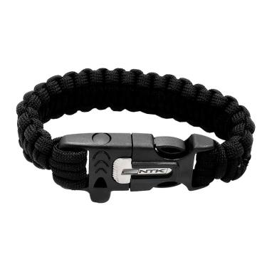 Imagem de Pulseira Bracelete Action Cord Sobrevivência Com Paracord Pederneira e Apito Nautika Ntk-Unissex