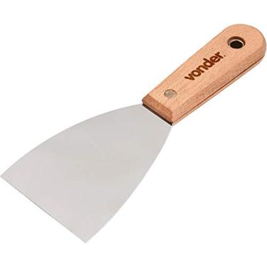 Imagem de Espátula Aço Inox Lisa 3.1/8"-79 mm Cabo de Madeira, VONDER, VDER