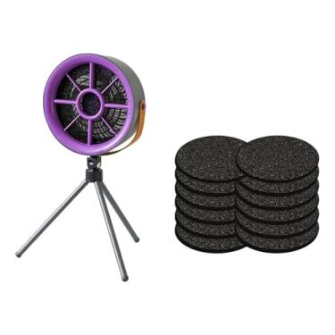 Imagem de Exaustor de cozinha de mesa com filtro removível, mini exaustor de baixo ruído USB para RV, dormitório, cozinha, churrasco, Roxo