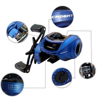 Imagem de Carretilha de Pesca CROBAT 4 Rolamentos  Maruri, Azul, Direita