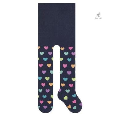 Imagem de Meia Calça Estampada Bebê  Algodão Selene Ref 9000, Azul, 1 a 2 anos