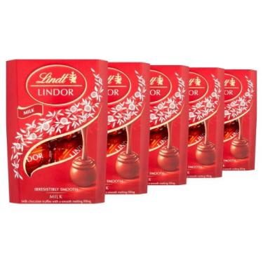 Imagem de Bombom De Chocolate Suiço, Lindt Lindor, 5 Caixas De 37G, Chocolate, C