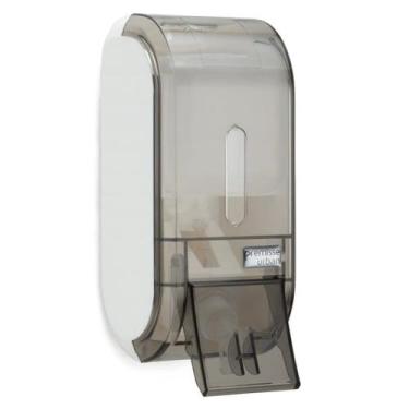 Imagem de Dispenser Saboneteira Sabonete Líquido E Gel Branco E Fume - PREMISSE
