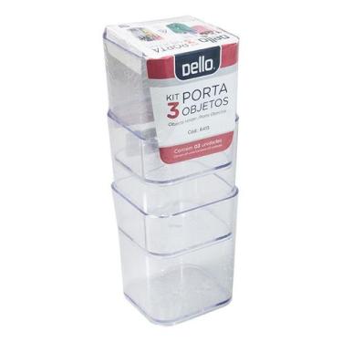 Imagem de Kit 3 Porta Lápis Caneta Objeto Organizador De Mesa Dello