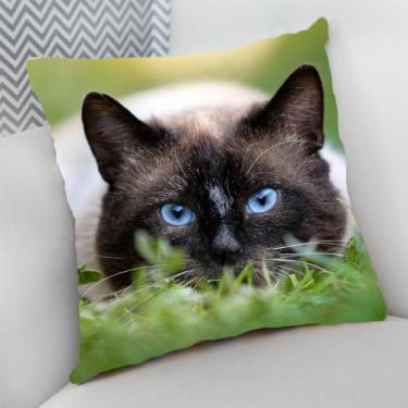 Imagem de Almofada Decorativa Cheia c/ Zíper 40x40 Gatos Cat Felino - Deluzz, Si