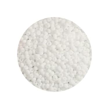 Imagem de Bala&Fillic Contas de sementes redondas de 2 mm 9500 peças/100 gramas em saco 12/0 branco fosco pequenas contas de sementes artesanais para fazer joias, brincos, pulseiras, colar (branco amassado)