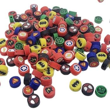 Imagem de Missanga Fimo Emborrachada Entremeio para Pulseira 20 uni - Comercial 