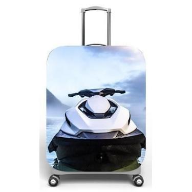Imagem de Capa para mala de viagem M, medidas max C40x A59 x P27cm Estampa Jetsk