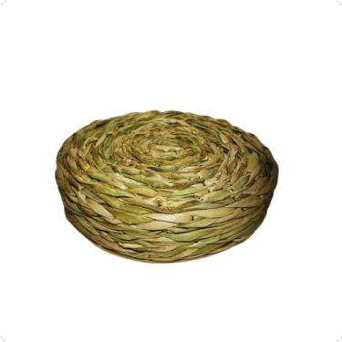 Imagem de Boleira Porta Bolo Revestida Palha Ref: 257 Madeira Decoração Rústico 