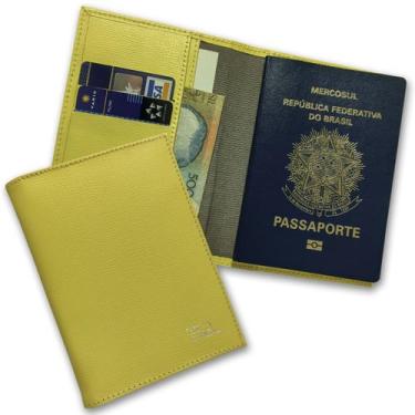 Imagem de Carteira Porta Passaporte Couro RFID Blocking 34-R Raffai Couros, Amar