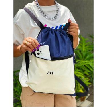 Imagem de Mochila Saco Nylon ART Academia Esportiva Gym Bag Fitness Unissex Cord
