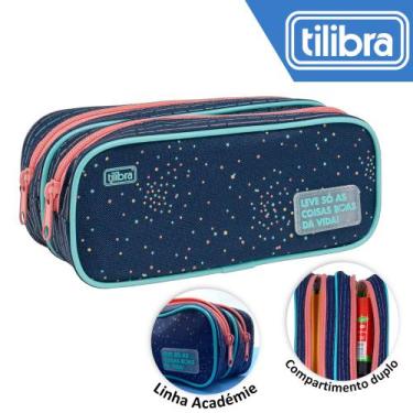 Imagem de Estojo Duplo Tilibra Escolar Juvenil Académie Grande Dots