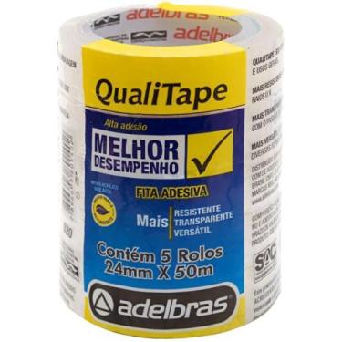 Imagem de Fita para Empacotamento Qualitape 24MM X 50M Transparente Pacote com 0