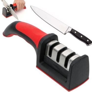 Imagem de Afiador Amolador Facas Tesouras 3 em 1 Profissional multiuso - ZEM
