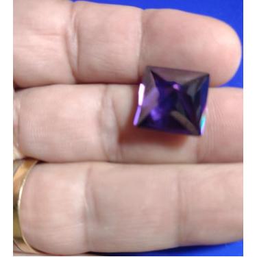 Imagem de Pedra Zircônia Ametista Quadrada 15 mm x 15  mm Peso 5.70 Gramas - Ped