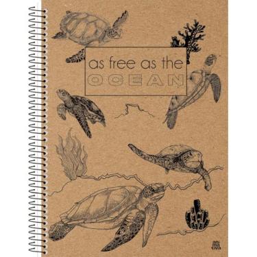 Imagem de Caderno Universitário Animativa, 10 matérias, Capa dura, Smartlines, 160 folhas, Papel Kraft Masculino, Pacote com 4