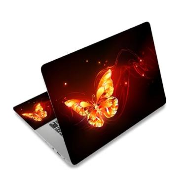 Imagem de Adesivo de laptop, 12 13 14 15 15 15,6 polegadas Netbook Laptop Skin adesivo reutilizável capa protetora capa para Toshiba Hp Samsung Dell Apple Acer Leonovo Sony Asus Laptop Notebook (Fire Butterfly)