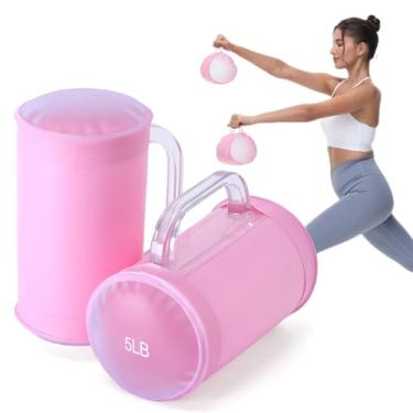 Imagem de DEIRIS Halteres de água, halteres de treinamento cheios de água, conjunto de pesos de viagem, pesos ajustáveis até 4,5 kg/par, academia portátil para treinamento de força, fitness e modelagem