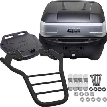 Imagem de Kit Bagageiro + Bau 33 L Haojue Dr 160 2021 Em Diante - Scam + Givi