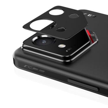 Imagem de QWFORQW (Pacote com 2 protetores de lente de câmera para Asus ROG Phone 9, filme de lente de metal preto [antiarranhões, ultrafino, compatível com capas] Protetor de câmera para Asus ROG Phone 9