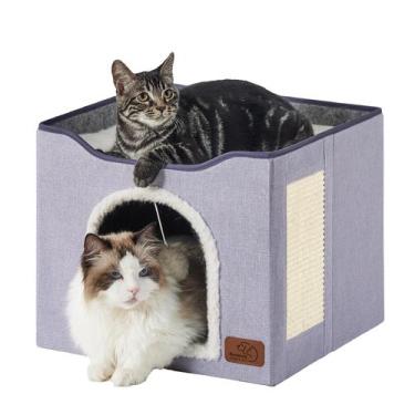 Imagem de Casa para Gatos Bedsure com Arranhador - Para Gatos que Vivem em Ambie