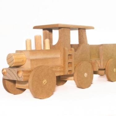 Imagem de Trem trenzinho locomotiva madeira pinus mdf vagões - Berneck, Com dois