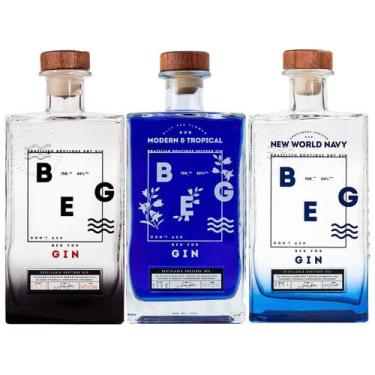 Imagem de Gin Beg Estilos London Modern New World Kit 3 Garrafas 750ml