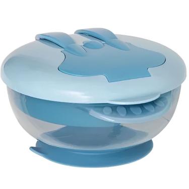 Imagem de Kit Refeição Infantil c/ Compartimento E Talheres Introdução Alimentar Bebês Buba 16247