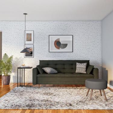 Imagem de Sofá-Cama Casal 3 Lugares Márcia Suede Grafite