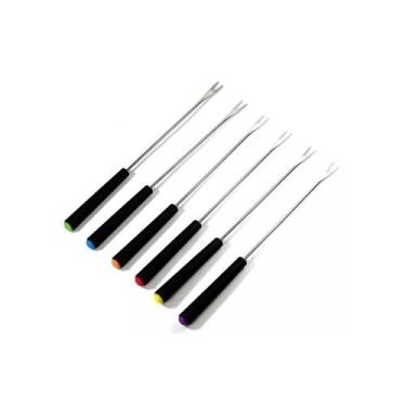 Imagem de Garfos De Fondue Espeto Petiscos Chocolate Frutas Marshmallow Carne In