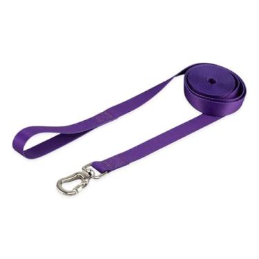 Imagem de Basic Pet Coleira Guia 10 Metros Para Cães Cachorro Adestramento Passeio Porte Grande Médio Pequeno (Roxo, P)