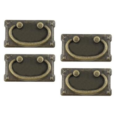 Imagem de Chinflly Puxador de gaveta antigo, 2,52 polegadas (64 mm) Distância do furo vintage liga de zinco puxadores de armário puxadores de cômoda, puxadores de móveis retrô para ferragens de armário