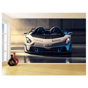 Imagem de Papel De Parede Carro Lamborghini Sc20 Branco 3,5M Car172 - Você Decor