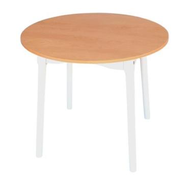 Imagem de Mesa De Jantar Colonial Brisa Rústica 90cm Redonda em Madeira e Tampo 