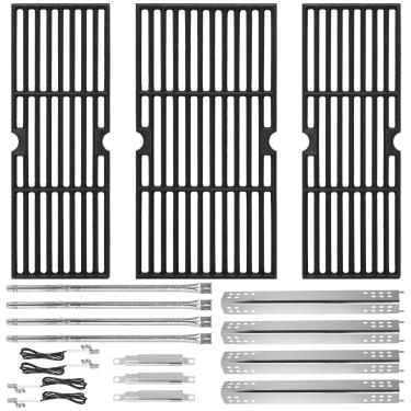 Imagem de Peças de reposição de grelha para Charbroil Performance 475 4 queimadores 463347017 463377017 463342119 45.7 cm grelhas de grelha placas de calor para grelhar carvão 463335517 463376017 463377319