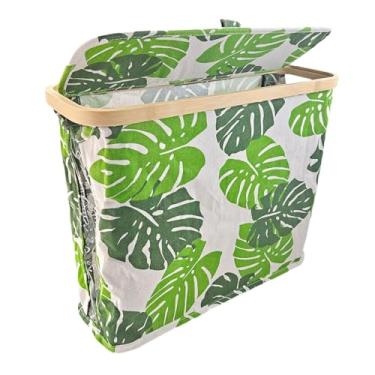 Imagem de WeiLaiKeQi Cesto de papel higiênico, organizador de papel higiênico, recipiente de armazenamento coberto, caixa de armazenamento dobrável com tampa para armário, Style D