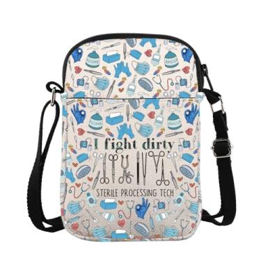 Imagem de ZJXHPO Bolsa transversal de técnica cirúrgica I Fight Dirty Sterile Processing Tech Messenger Bag Surgical Tech Appreciation Gift, Fight Dirty Cb