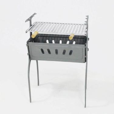 Imagem de Churrasqueira Desmontável Alumínio Fundido Portátil Grande com Grelha 