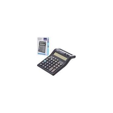 Imagem de Calculadora eletronica 12 digitos com display duplo a bateria 19,7x12,