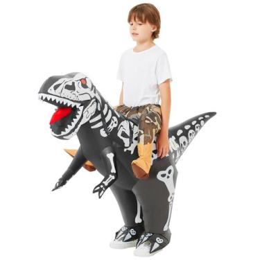 Imagem de Fantasia de dinossauro inflável COMIN Ride-on Kids Halloween