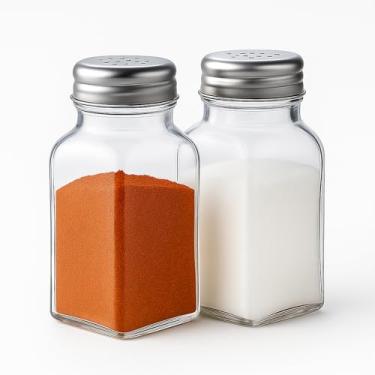 Imagem de Saleiro, 2 peças, vidro de alta transparência, aço inoxidável, utensílios de cozinha, essenciais para casa