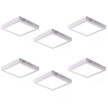 Imagem de Kit 6 Plafon LED sobrepor quad. 36W 6500k backstage LUMANTI