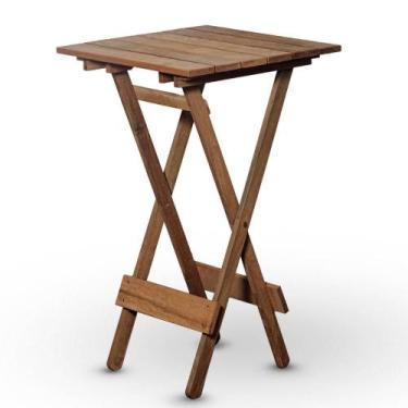 Imagem de Mesa Bistrô Dobrável Em Madeira Nobre Sem Pintura - Marcenaria Real